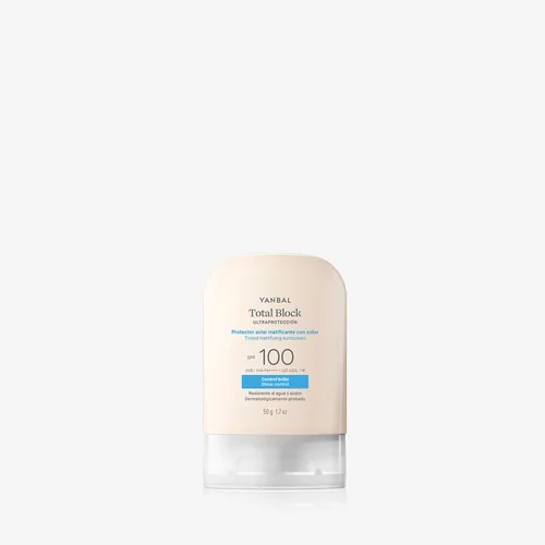 Total Block Protector Solar Matificante con Color SPF100
